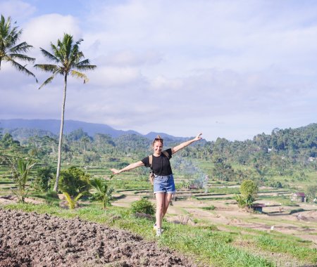 bali top activity with the rice field view in sidemen